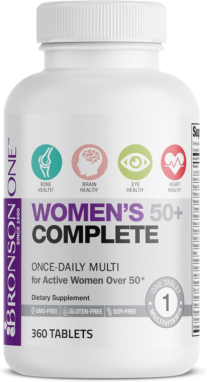 Bronson ONE Daily Women’s 50+ Complete Multivitamin Multimineral, 360 Tablets