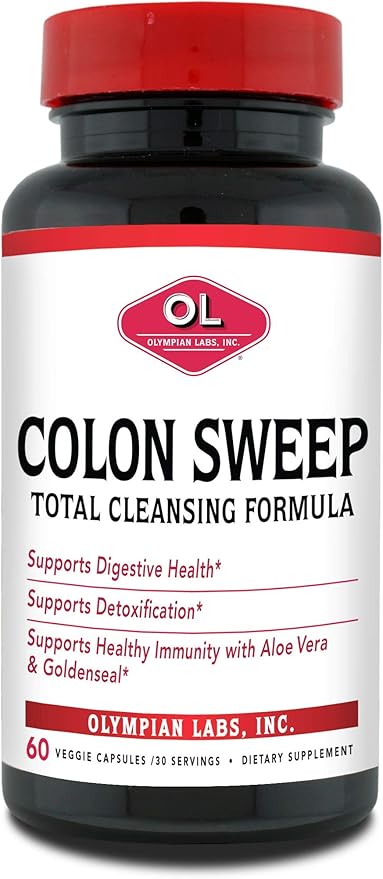 Olympian Labs Colon Sweep, 60 Veggie Capsules, Digestive Health, Detoxification, Healthy Immune System, 30 Servings