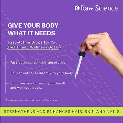 Liquid Collagen & Biotin Supplements for Hair Growth - Biotin 10000mcg Collagen Peptides 20000mcg Drops - Hair Vitamins for Hair Loss for Women & Men, Skin and Nail Strengthener - Made in USA, 2 floz