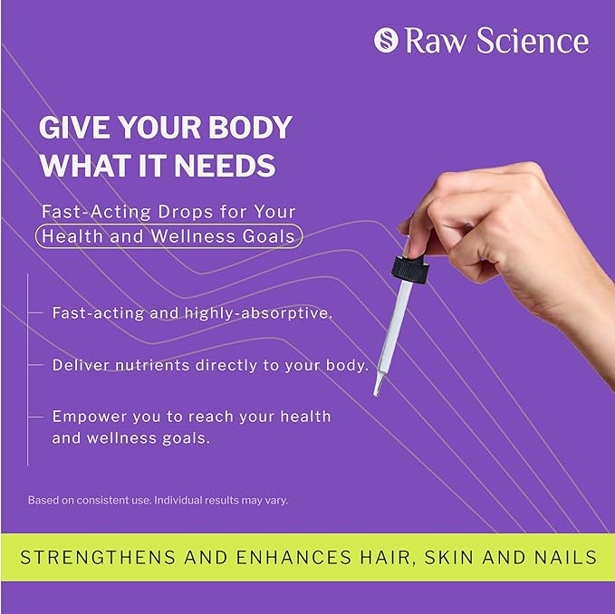 Liquid Collagen & Biotin Supplements for Hair Growth - Biotin 10000mcg Collagen Peptides 20000mcg Drops - Hair Vitamins for Hair Loss for Women & Men, Skin and Nail Strengthener - Made in USA, 2 floz