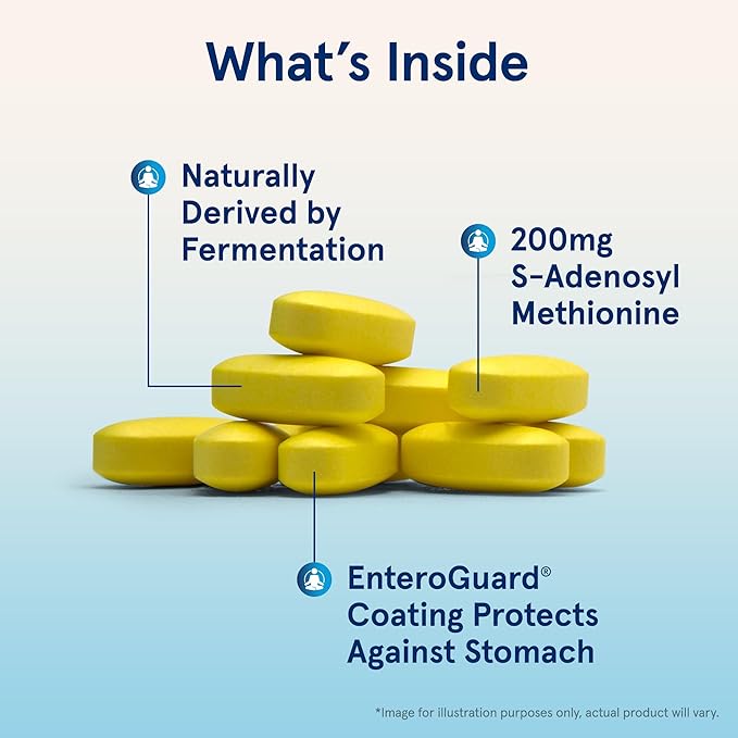 Jarrow Formulas Same 200 mg, Supports Joint Health, Liver Function, Brain Metabolism, 20 Tablets, Up to A 20 Day Supply (Pack of 12)