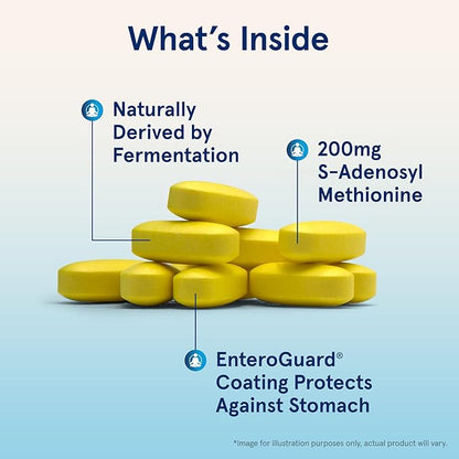 Jarrow Formulas Same 200 mg, Supports Joint Health, Liver Function, Brain Metabolism, 20 Tablets, Up to A 20 Day Supply (Pack of 12)