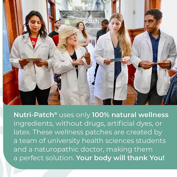 Energy B12 &Complex Topical Patch,Infused with B1,B2,B3,B12,B9,Biotin,and Other Wellness Ingredients.Designed to give You a Boost (30/Pack).