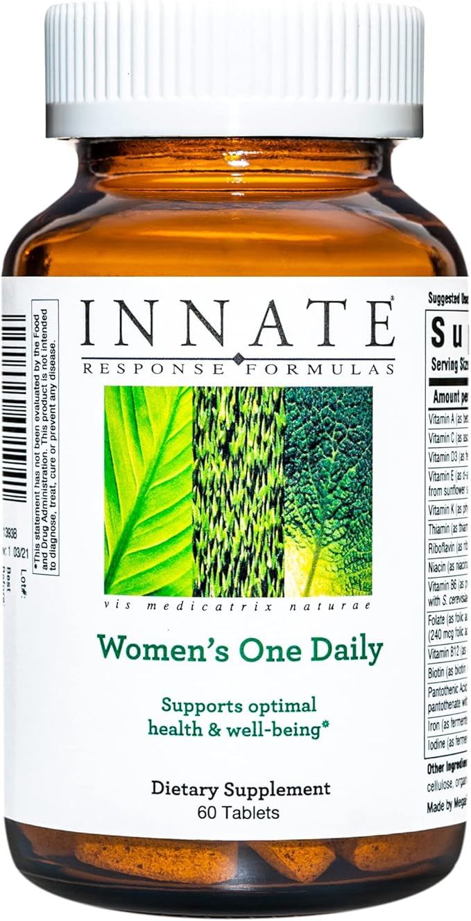Innate Response Formulas Women's One Daily - Daily Multivitamin for Women - Supports Optimal Health and Well-Being - Vegetarian, Non-GMO, and Kosher - Made Without 9 Food Allergens - 60 Tablets