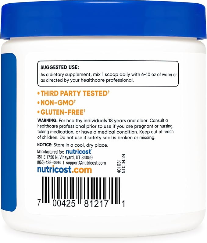 Nutricost Agmatine 100 Grams - Pure Agmatine Powder 100 Servings (Agmatine Sulfate)