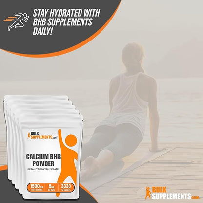 BulkSupplements.com Calcium BHB Powder - Keto BHB Supplement - Beta Hydroxybutyrate Powder - BHB Salts Powder - Keto Supplements - BHB Exogenous Ketones Powder (5 Kilograms - 11 lbs)