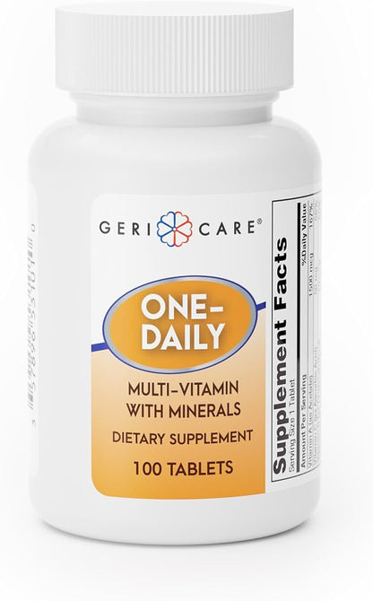 GeriCare One-Daily Multi-Vitamin & Minerals, Dietary Suplement Tablets (100 Count (Pack of 1))