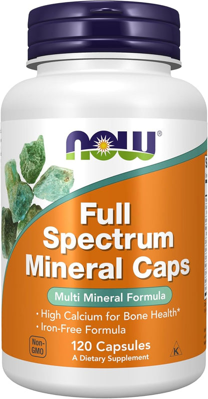 NOW Supplements, Full Spectrum Mineral Caps, Multi Mineral Formula, 120 Count (Pack of 1)