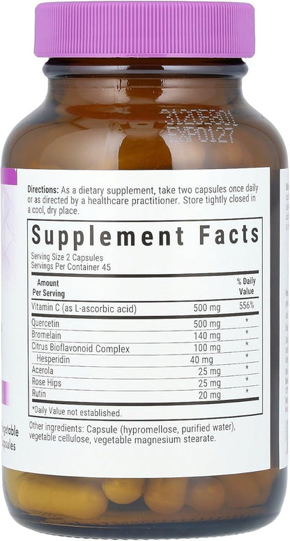 BlueBonnet Super Quercetin Vitamin C Supplement, 90 Capsules