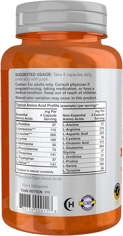 NOW Sports Nutrition, Amino CompleteTM with Vitamin B-6, 120 Count