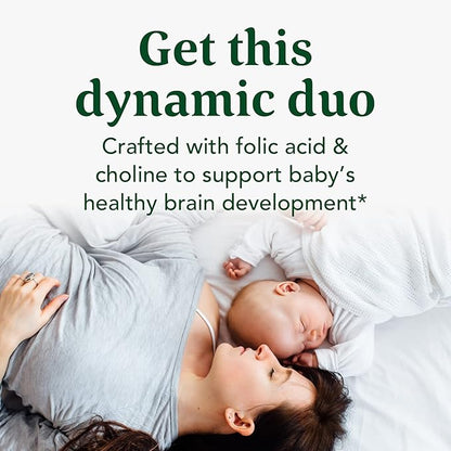 MegaFood Baby & Me 2 Prenatal Vitamin Gummies - Prenatal Vitamins for Women with Folic Acid and Choline for Baby’s Brain Development; Plus Real Fruit- Red Raspberry Flavor - 60 Gummies (30 Servings)