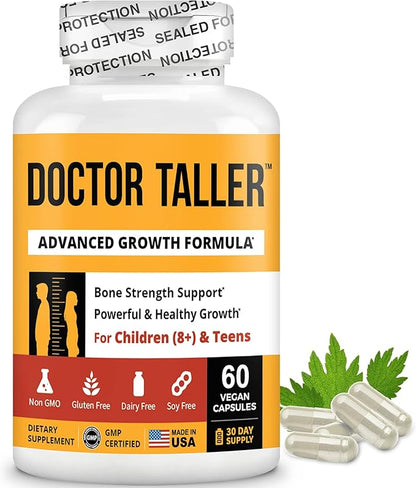NuBest Doctor Taller - Premium Bone Strength Formula for Bone Strength, Immunity & Healthy Bone - Keto with Calcium, Vitamin D3, Vitamin K2, Amino Acids & Herbs for Children (8+) - 2 Pack