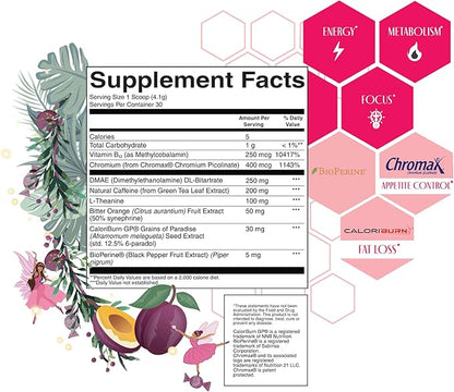 Strong + Sexy Fit, Weight & Diet Support Health Supplement, Workout Drink Powder, Natural Energy with Green Tea Extract, Appetite & Metabolism Support, Supplements for Women, Sugarplum Flavor, 30 Svg