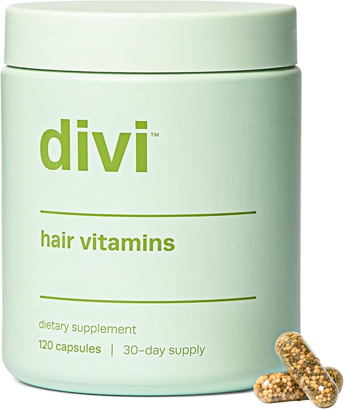 divi Hair Vitamins for Women and Men - Made with Clean and Science-Backed Ingredients to Nourish Hair & Scalp - Encourage Healthier Looking Hair - 30 Day Supply, 120 Count