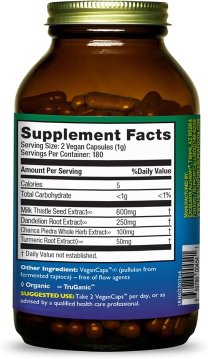 HealthForce SuperFoods Liver Rescue - Natural Liver Cleanse - Liver Health Formula with Milk Thistle & Dandelion Root - Gluten-Free & Vegan - 360 Capsules