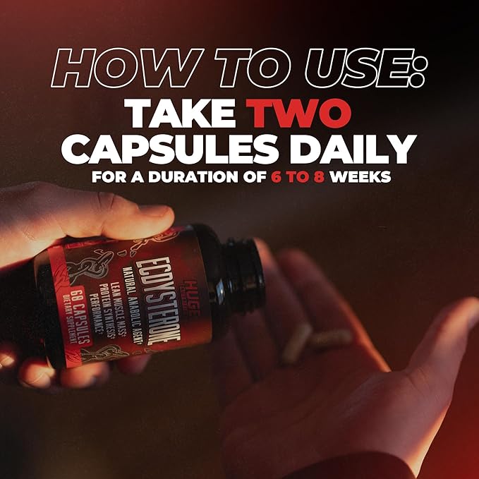 Ecdysterone Supplement, Natural Muscle Builder for Men, 1000mg Beta Ecdysterone Per Serving, Optimally Dosed, Superior Absorption, 98% Highest Purity Available