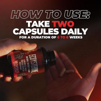 Ecdysterone Supplement, Natural Muscle Builder for Men, 1000mg Beta Ecdysterone Per Serving, Optimally Dosed, Superior Absorption, 98% Highest Purity Available