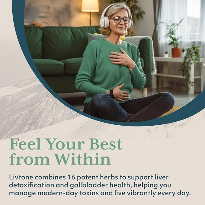 Ruved Livtone, Powerful Doctor-Formulated Liver Support with Berberine, Andrographis and Amla, Ayurvedic Herbal Supplement for Detoxification and Gastrointestinal Health, 60 Vegetarian Capsules