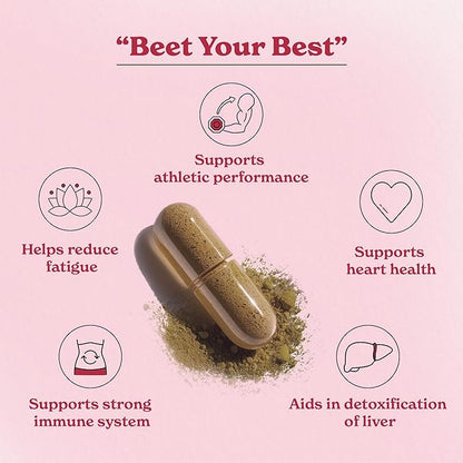 Beet Root Powder Capsules (120 Capsules)| Nitric Oxide Booster with L- Arginine|100% Natural Beetroot Supplement| Enhances Muscle Recovery & Boosts Stamina| 16000mg 20:1 Extract