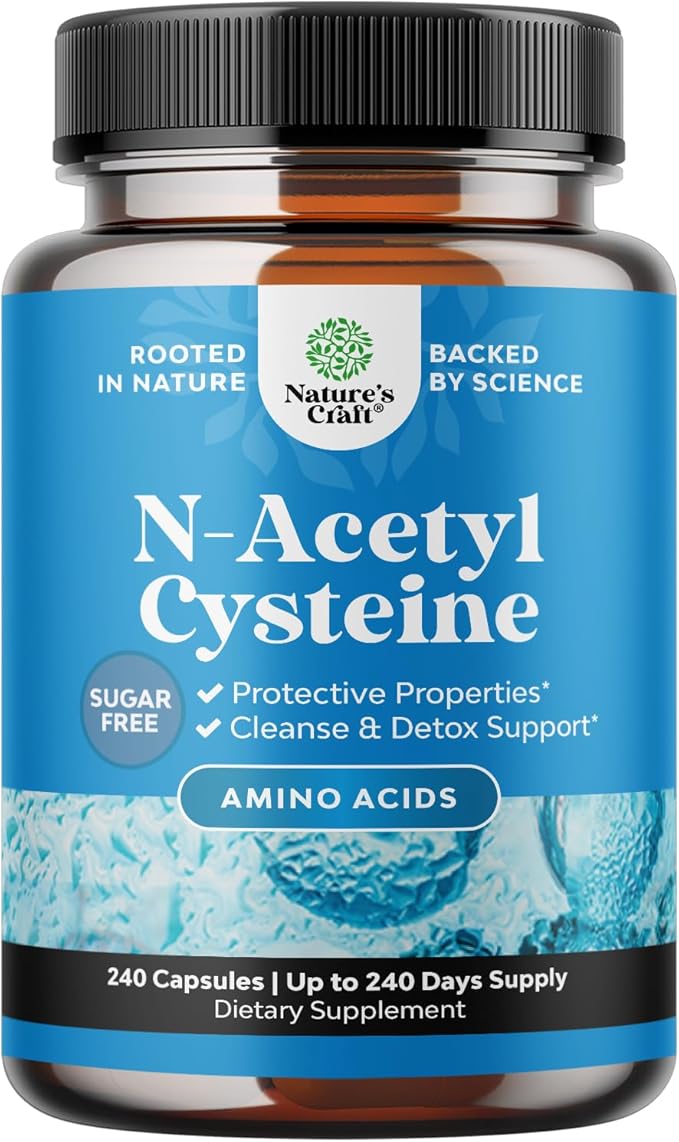 NAC Supplement N-Acetyl Cysteine 600mg - Vegan High Absorption Non-Smelly NAC 600 mg Capsules Glutathione Precursor for Liver Cleanse Detox & Repair plus Lung Health and Immunity Support (240ct)