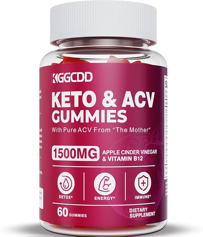 (3 Pack) Keto ACV Gummies Extreme 1500MG Keto Gummies Apple Cider Vinegar Formulated with Pomegranate Beet Juice Powder B12 Vegan Non GMO 180 Gummys
