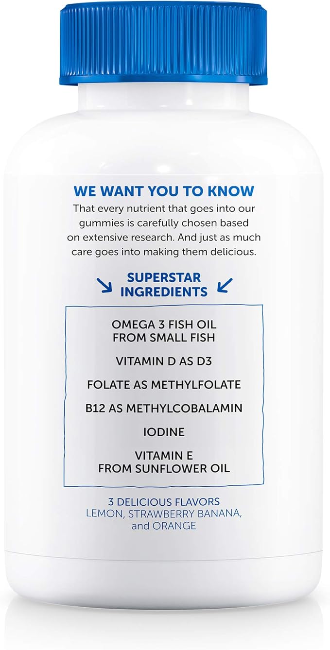 SmartyPants Multivitamin for Men & Women: Multivitamin Gummies with Vitamin D3, C, Vitamin B12, B6, Vitamin A, K & Zinc, Omega 3 Fish Oil (EPA/DHA), Gluten Free, 180 Count (30 Day Supply)