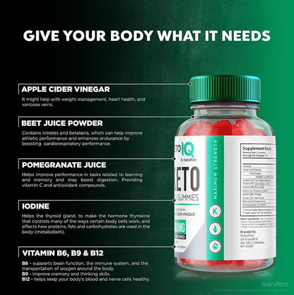 Keto IQ ACV Gummies, Keto IQ Gummies Advanced Weight Loss, Effective SlimmingGummies, Keto IQ + ACV Gummy, Fast Acting KetoIQ Diet Gummies, Gomitas Reviews (60 Gummies)