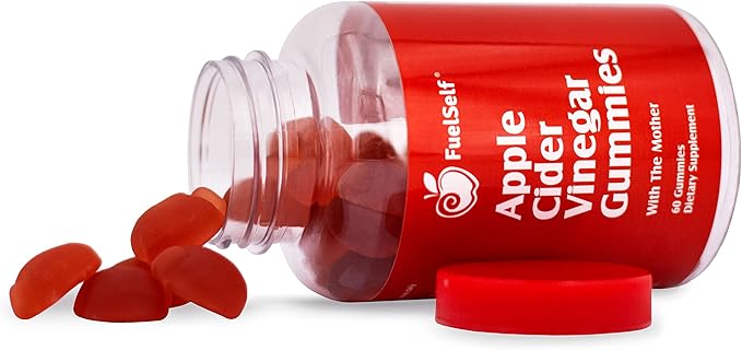 Apple Cider Vinegar Gummy Vitamins with The Mother, 1 Pack, 60 Count :: Metabolism Management, Immunity, Detox :: Vegan, Gluten-Free, Vitamin B6, B12, Pomegranate, Beet Root