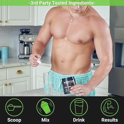 Creatine Monohydrate – 5g Creatine Monohydrate Powder – Advanced Creatine for Women and Men – Bulk Supplements Creatine – Delicious Fruit Punch Flavor – 9.8oz (40 Servings, Sour Apple)