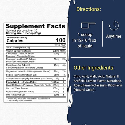 Gaspari Nutrition Glycofuse: Performance and Recovery Carbohydrate, 25g Cluster Dextrin and 1g Electrolyte and Hydration Matrix (30 Servings, Lemon Ice)