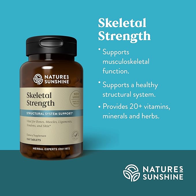 Nature's Sunshine Skeletal Strength, 150 Tablets | Bone Health Supplements for Women and Men with Calcium, Magnesium, Iron, Manganese, and Vitamin D, C, A, and B