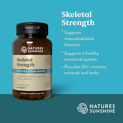 Nature's Sunshine Skeletal Strength, 150 Tablets | Bone Health Supplements for Women and Men with Calcium, Magnesium, Iron, Manganese, and Vitamin D, C, A, and B