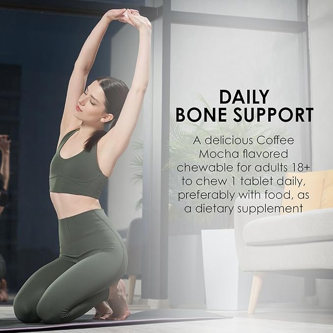 MASON NATURAL Calcium 600 mg with Vitamin D3 - Supports Healthy Bones, Strengthens Muscle Function, Coffee Mocha Flavor, 100 Chewables (Pack of 3)