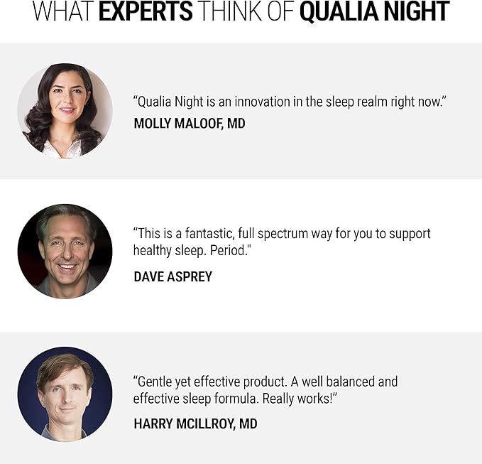 NEUROHACKER COLLECTIVE Qualia Night Sleep Aid | Non-Habit Forming | Science-Backed Supplement for Deep Refreshing Sleep | Melatonin-Free, Vegan, Non-GMO, Gluten-Free 80 Count | (1 Month Supply)