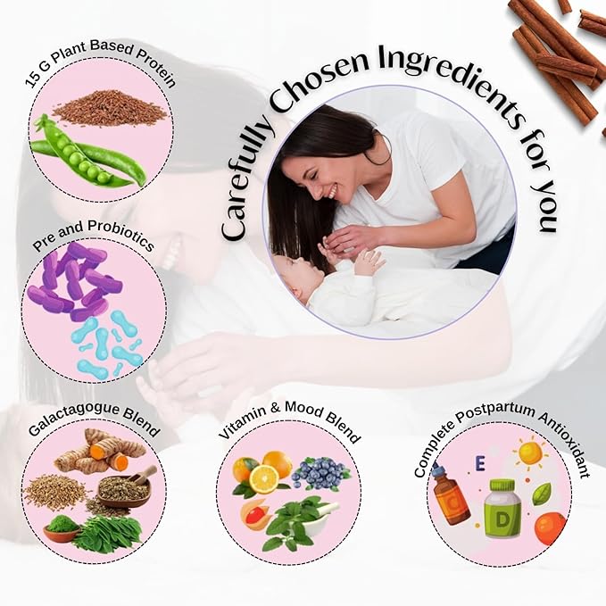 Postpartum & Lactation Journey Protein Powder (16.35 oz, Cinnamon Bun)