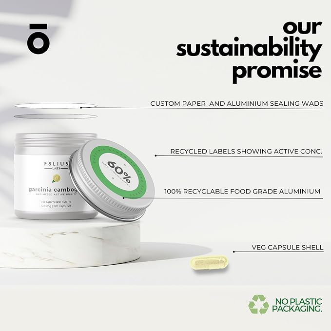 Pure Garcinia Cambogia Extract Supplement 500mg - 100% Natural HCA Extract Concentrated to 60% - Supports Healthy Digestion and Metabolism - 120 Capsules