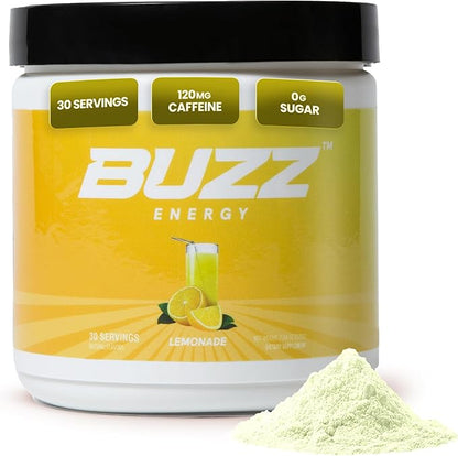 Morning Buzz Energy Drink Powder - Energy Boost Energy Drink - Sugar-Free Energy with Antioxidants - Morning Kick and Sports Nutrition Endurance Product - 30 Servings, Lemonade, 8 Ounces