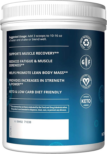 MRM Nutrition Reload BCAA+G Post-Workout Recovery | Watermelon Flavored | 9.6g Amino Acids | with CarnoSyn® | Muscle Recovery | Keto Friendly | 840g, 67 Servings