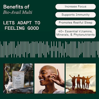 Adapt Naturals Multivitamin for Women & Men, Bioavailable Easy-to-Absorb Multivitamin Daily Supplement with Biotin, Niacin, Vitamin A, B, C, D, E, K1, Zinc, Magnesium | Immune Support - 30 Days Supply