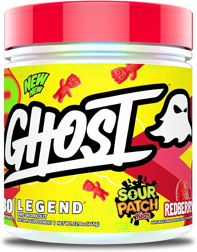 GHOST Legend V4 Pre-Workout Powder, SPK Redberry - 30 Servings – Pre-Workout for Men & Women with Choline, L-Citrulline, & Beta Alanine for Energy & Focus