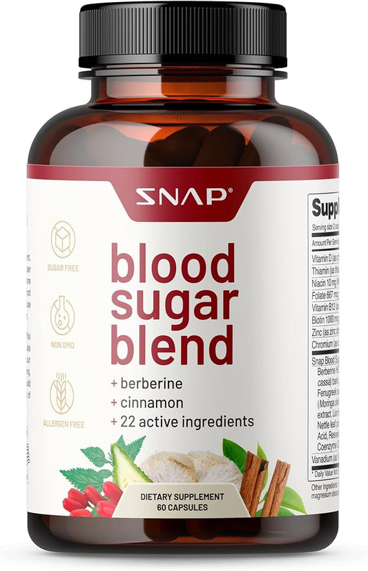 Snap Supplements Blood Sugar Blend - Support Healthy Blood Sugar, 60 Count