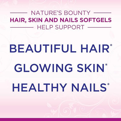Nature's Bounty Optimal Solutions Hair Skin & Nails Extra Strength Softgels, 150 Count