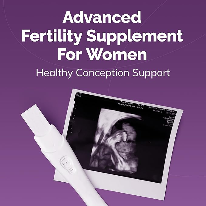 CONCEIVE PLUS Women's Fertility Support | Conception Vitamin Complex, Folic Acid, Zinc and Biotin | 30-Day Supply Fertility Supplement for Use When Trying to Get Prgenant | 60 Soft Capsules