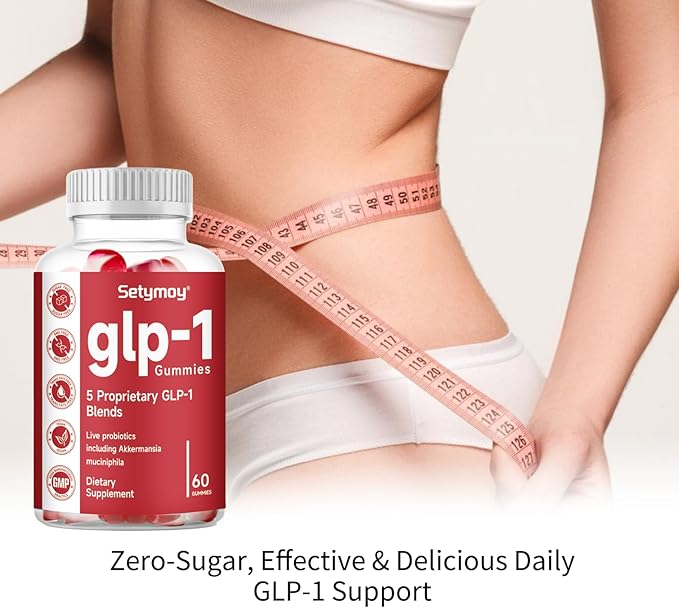 GLP-1 Supplement Gummies with Akkermansia Probiotic, Berberine, GLP 1 Probiotic Gummy for Women and Men 60 Gummies