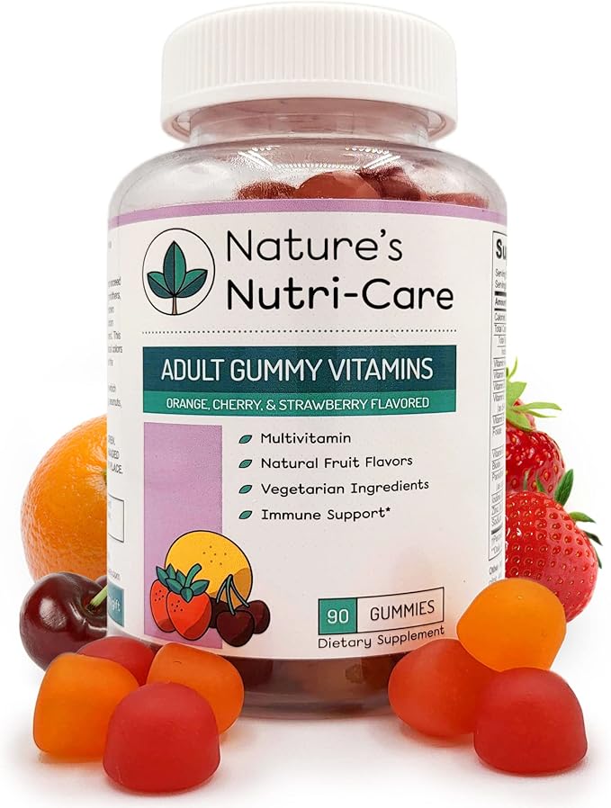 Nature's Nutri-Care Gummy Vitamins - Multivitamins for Women, Mens Multivitamin Gummies, Chewable Vitamin for Adults, Women’s & Men’s Multi Supplements, Natural Vegetarian Gummy, Made in USA