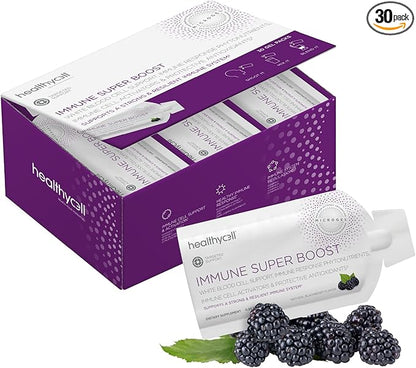 Healthycell Immune Super Boost - Immune Support Supplement with Echinacea, Elderberry, Vitamin C, Zinc - MicroGel Immune Booster for Adults - Maximum Absorption - 30 Gel Packs