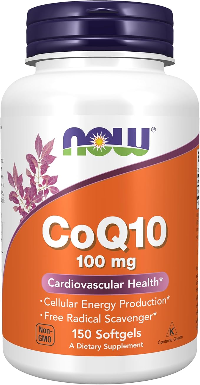 NOW Foods Supplements, CoQ10 (Coenzyme Q10) 100 mg, Pharmaceutical Grade, Cardiovascular Health*, 150 Softgels