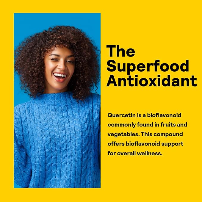 Nature's Life Fortifying Quercetin 370 mg - Bioflavonoid Support for Overall Wellness - Quercetin Supplements - Lab Verified, 60-Day Money-Back Guarantee - 100 Servings, 100 Vegetarian Capsules