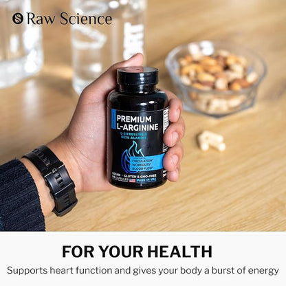 L Arginine L Citrulline Supplement, Nitric Oxide Supplements for Men: L-Arginine L-Citrulline Complex, Booster Mens Performance Supplements, Nitric Oxide Flow Blood Pressure & Vascularity, 60 Capsules