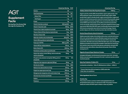 AG1 Greens Powder Supplement | Improve Gut Health | Multivitamin, Probiotic, Gluten Free, Vegan and Keto Friendly | 75 Vitamins (Athletic Greens)